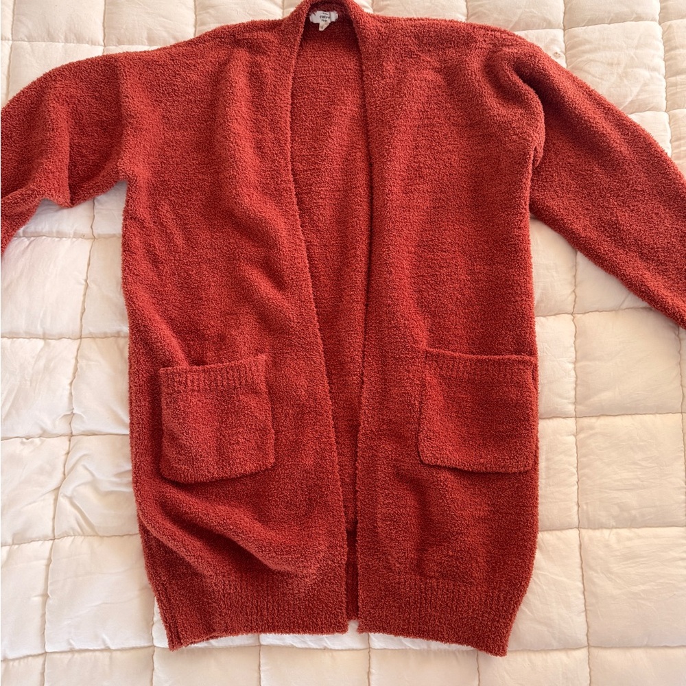 Entro Rust Open-Front Cardigan